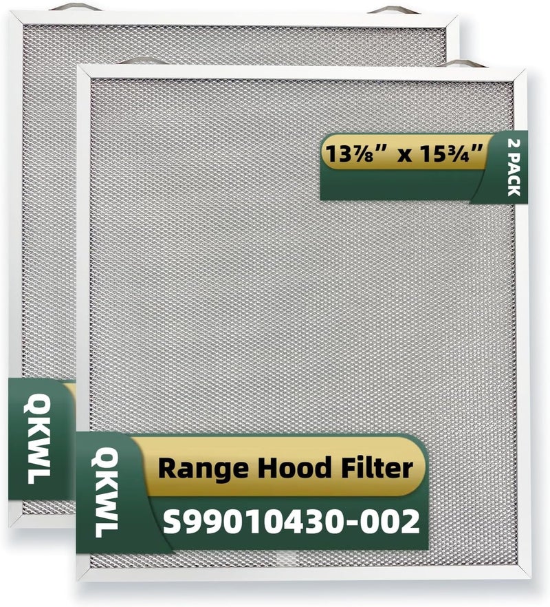 QKWL S99010430-002 فلتر استبدال شفاط المطبخ لبروان نوتون 4512880 فلتر مروحة العادم 5 طبقات من الألمنيوم فلتر دهون 2 عبوة - Image 1